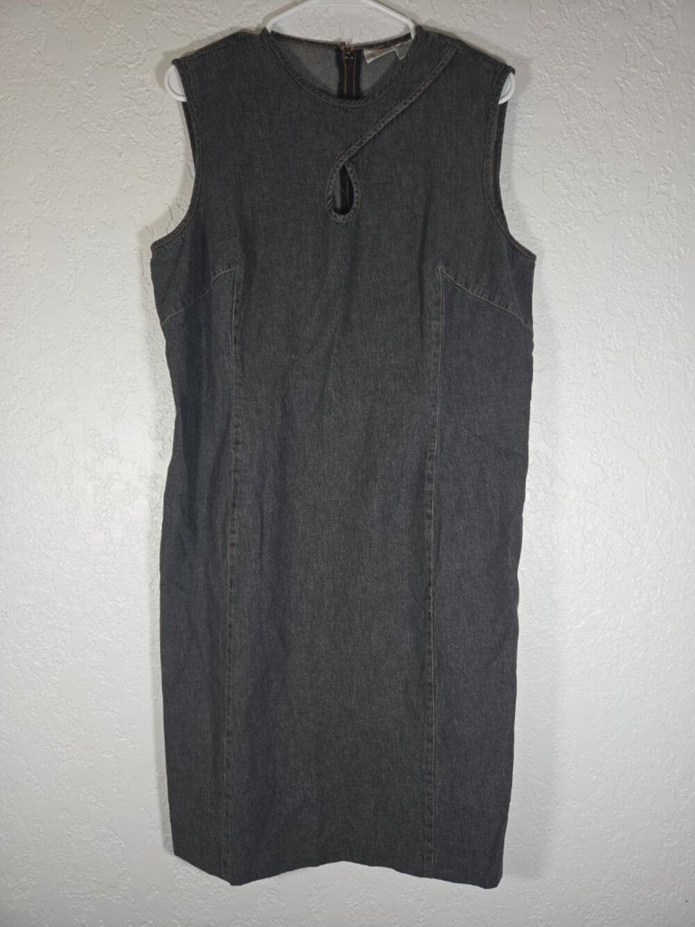 VTG Jeanology Newport News Womens Denim Keyhole Pencil Dress Size 18 Hong Kong